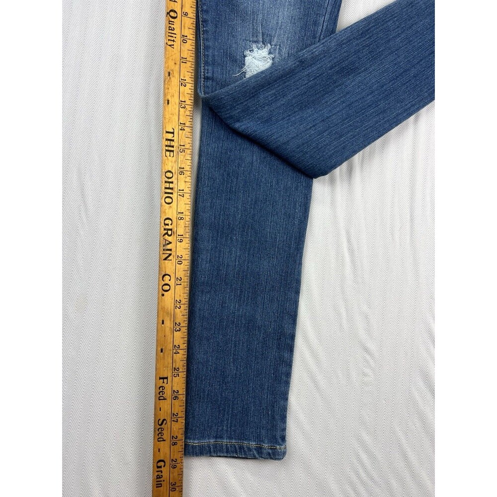 Betsey Johnson Embroidered Floral Skinny Jeans Distressed Women’s Size 14‎ - Picture 10 of 10